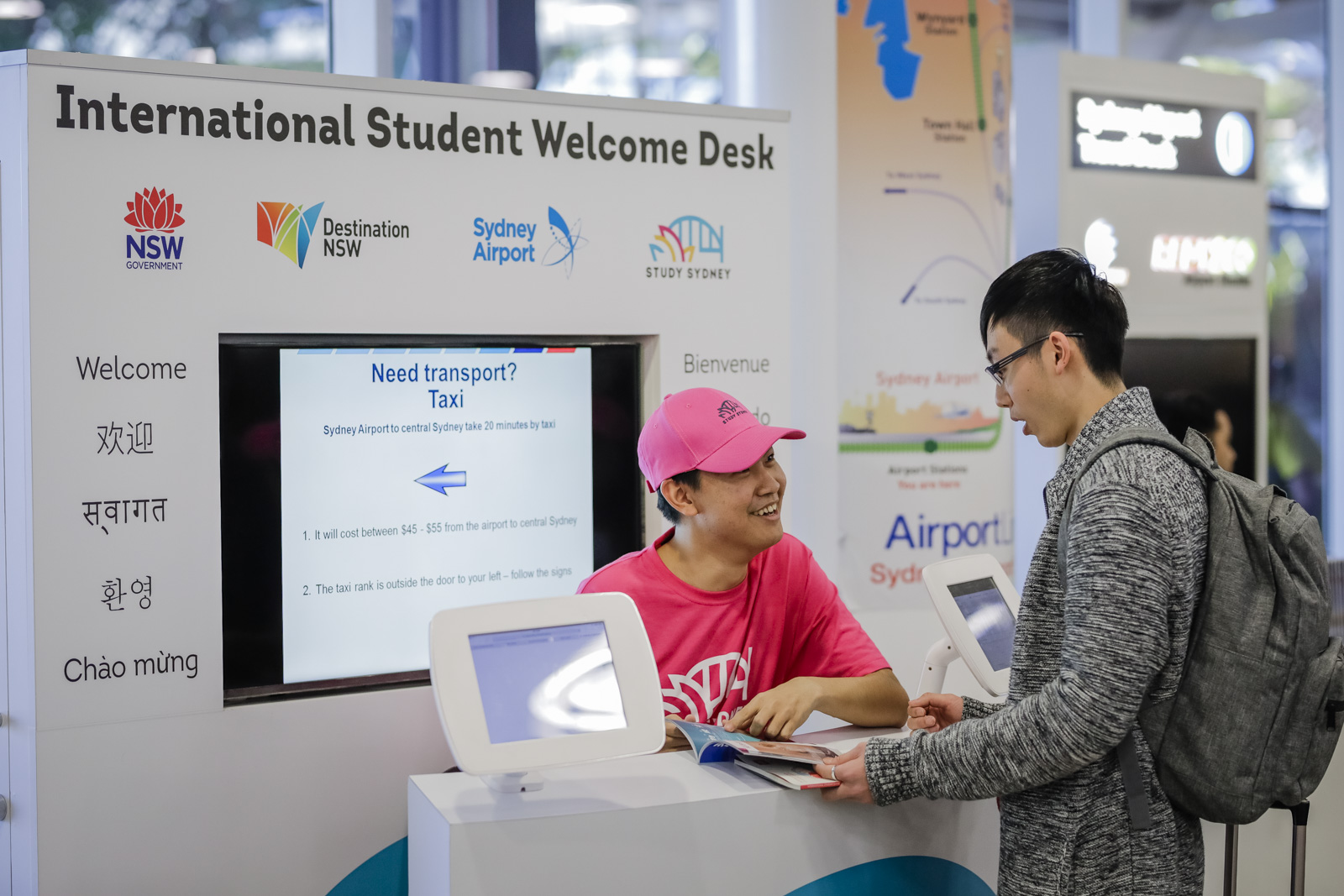 Study Nsw Sydney International Airport Welcome Desk C Salty Dingo